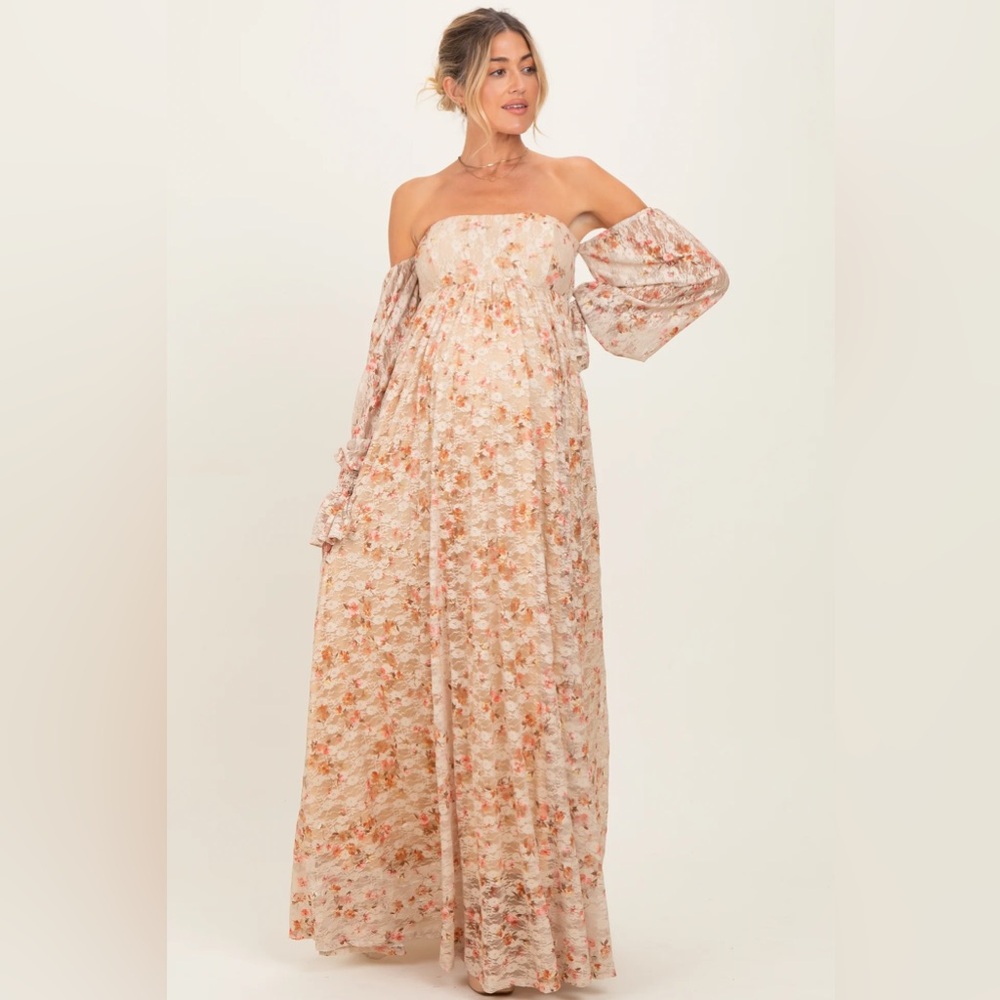 Floral Off-Shoulder Maxi Dress *Make an Offer* - Picture 2 of 5